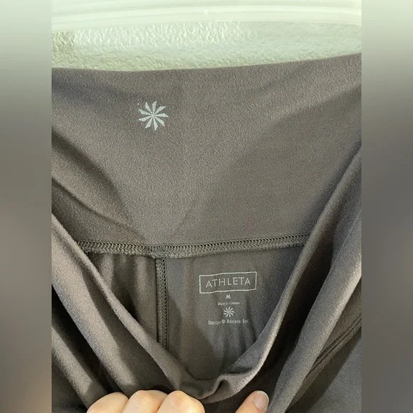 Athleta Skirt Pull On Fold Over Waist Brown Stretch Flare Athletic Women Medium - Picture 3 of 3